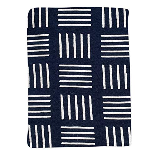 Image of HonestBaby Unisex-Baby Classics Fitted Crib Sheets Set Standard Mattress, 100% Organic Cotton Baby Boys, Girls, Neutral, 1 Pack - Pattern Play White /Light Blue, One Size