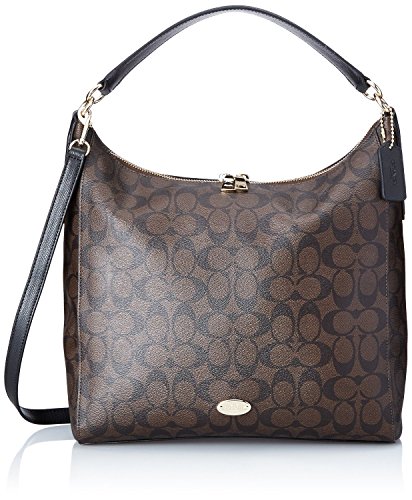 Coach Signature Celeste Convertible Hobo - Brown/Black