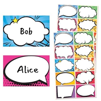 Tebeo Superhéroes Nombre Pegatinas, 75 x 50mm - 250 Piezas | Ya disponible en tu tienda friki favorita! En mundofriki.es!