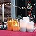 Rhytsing Gray Glass Battery Operated LED Candles with Remote, Flameless Candle Gift Set, Warm White Light - Include 6 Batteries