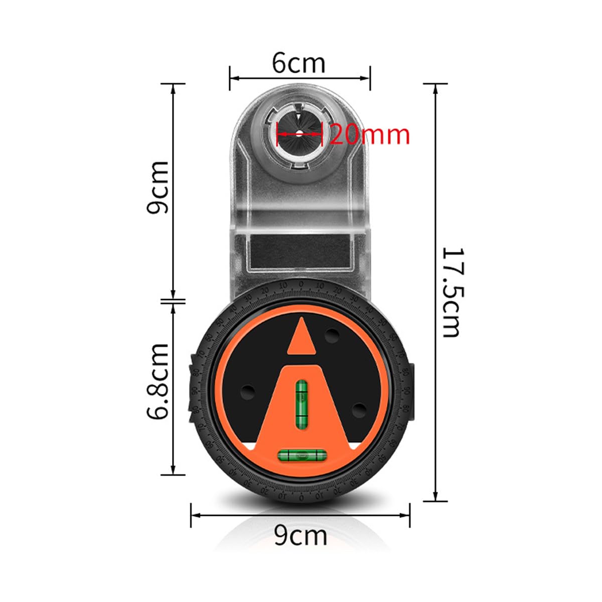 Drill Dust Collector, 2-In-1 Drill Dust Collector Attachment with Level and 500mah Battery 360° Rotating Drill Dust Collector For Construction Hanging Pictures