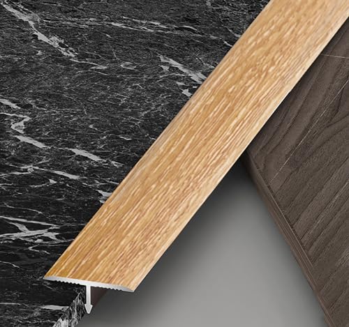 Aluminum T Molding Transition Strips for Laminate Flooring, 1.3" Wide, 2.7m (8.9ft) - Durable Metal Floor Transition for Carpet to Tile, Style 2