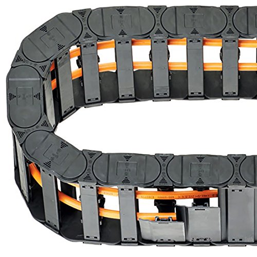 Uxcell R15 7Mm X 7Mm Internal Size Black Plastic Cable Wire Carrier Drag Chain 1M Length For Cnc #TOP5