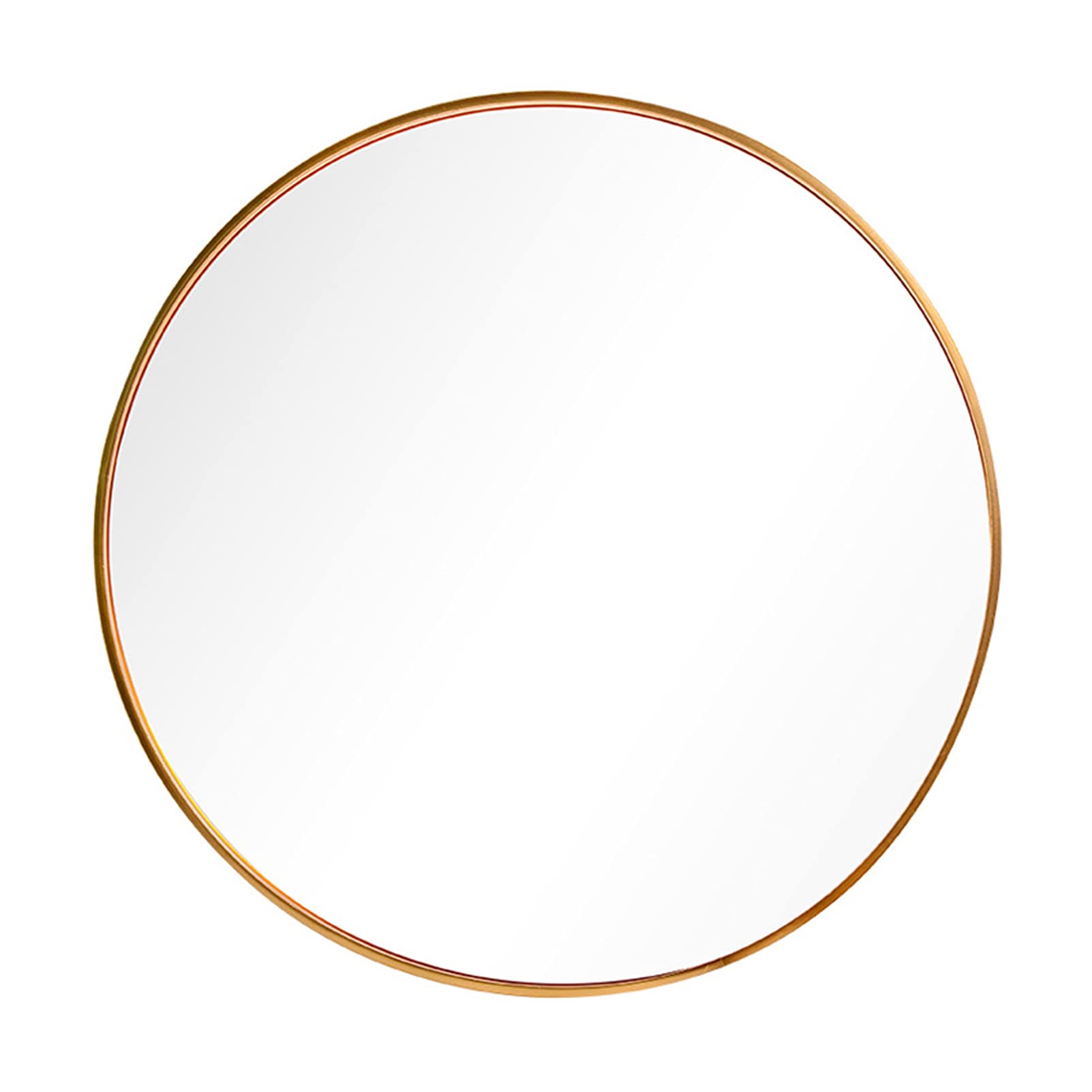 Specchio a Parete Rotondo per Bagno, Grande Specchio da vanità Cerchio per Decorazione da Parete, Telaio in Alluminio per Soggiorno in entrataMetallic,30cm