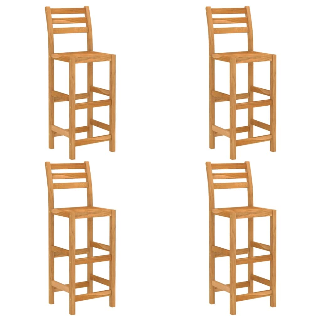 Juego de 5 barras de jardín de madera maciza de acacia con superficie resistente a la intemperie, incluye mesa y cuatro taburetes, ideal para terrazas, balcones y grupos de salón al aire