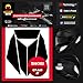 Fear The Yellow Bear© Easy Replica Shoei GT AIR 2™, Kit di 5 adesivi rifrangenti per casco moto, 3M™ Technology (Noir, SHOEI GT AIR 2)