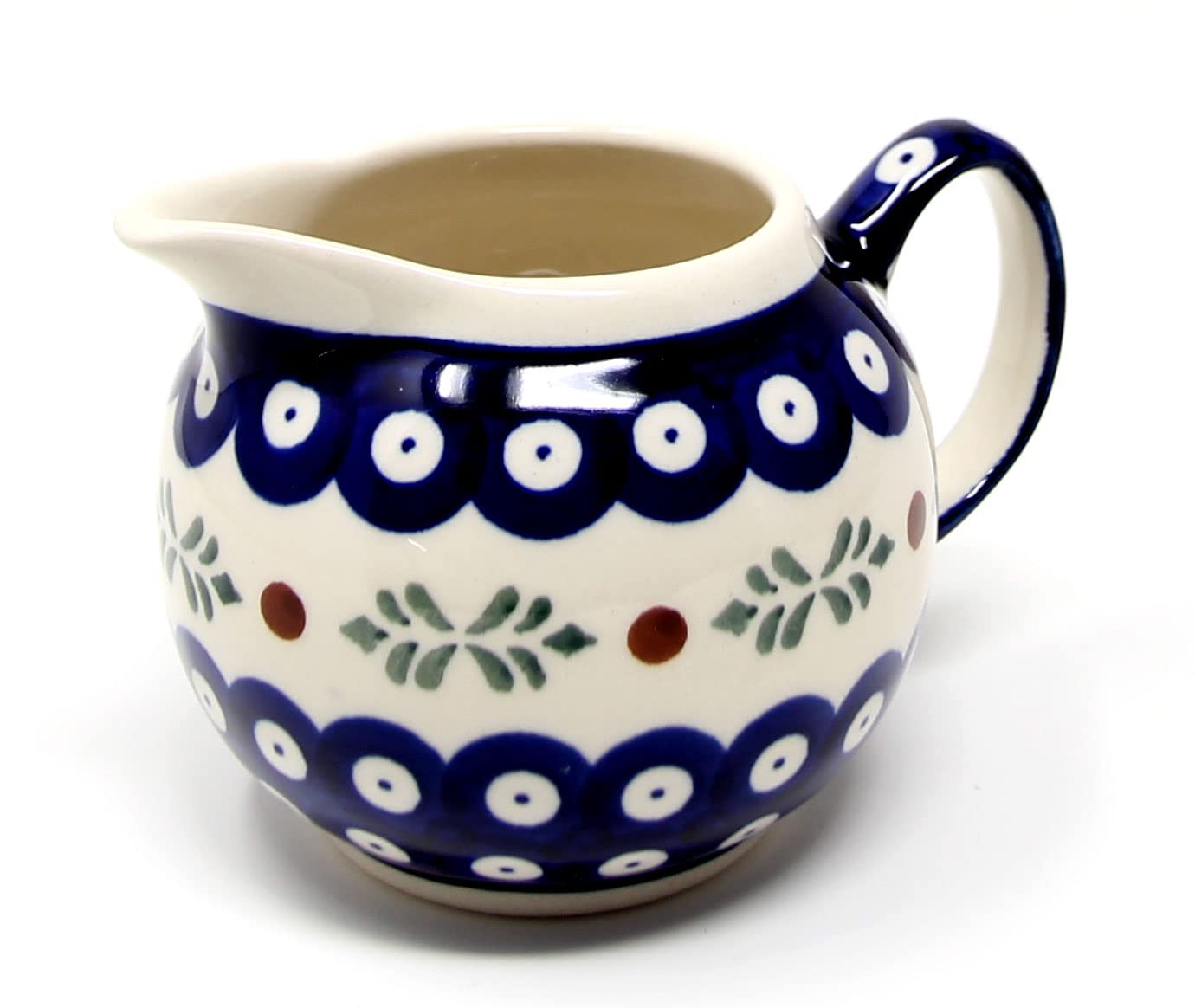 Polish Pottery 10 Oz. Milk Creamer Jug/Pticher from Zaklady Boleslawiec