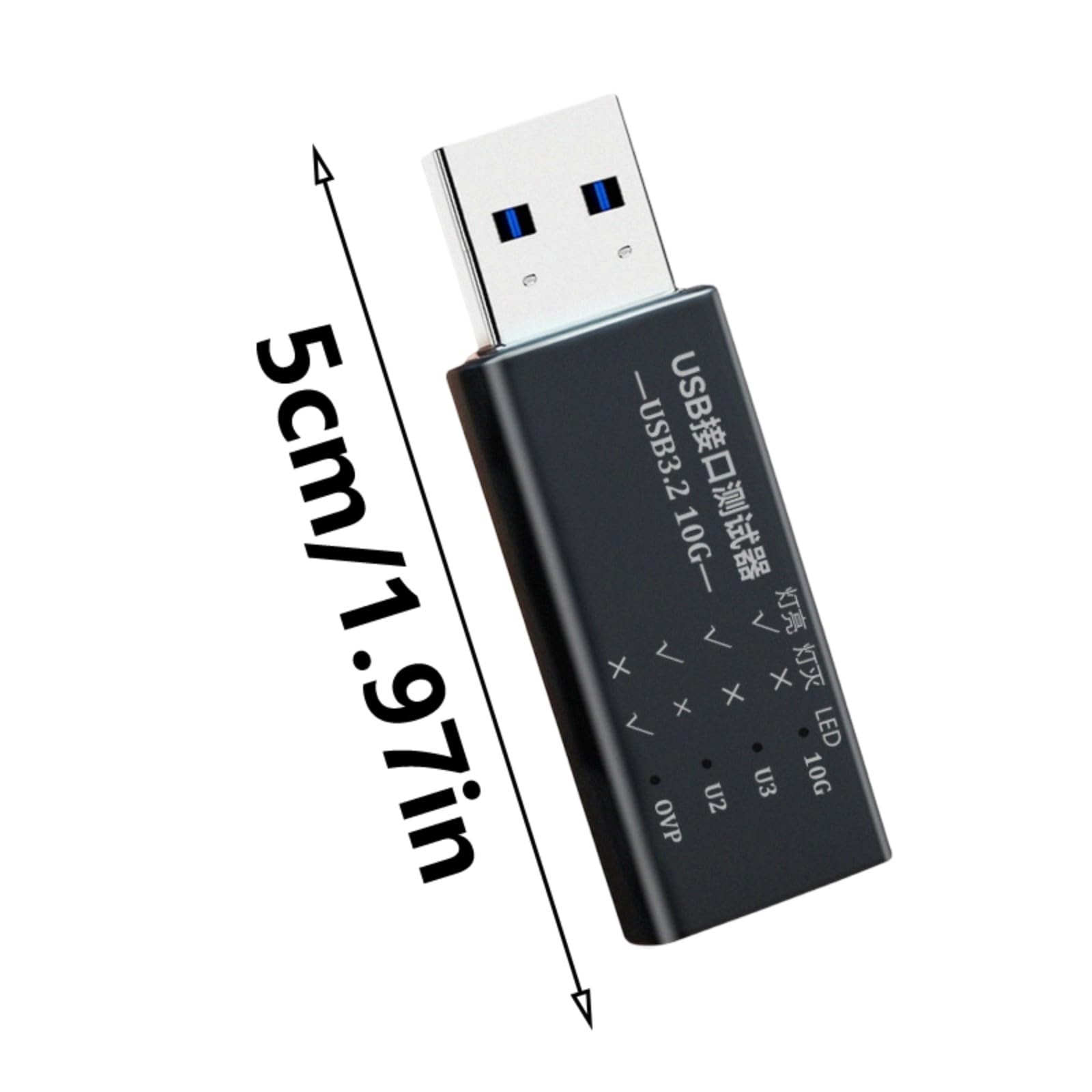 Adattatore per interfacce USB C a USB 3.2, supporta velocità di trasmissione dati di 10 Gbps e ricarica rapida con tensione a LED Display Tester corrente