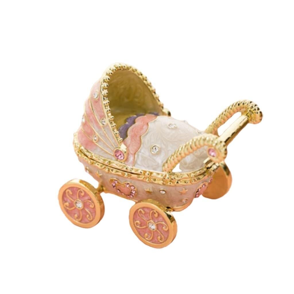 Boîte de rangement de bijoux avec ornements en cristal pour cadeau