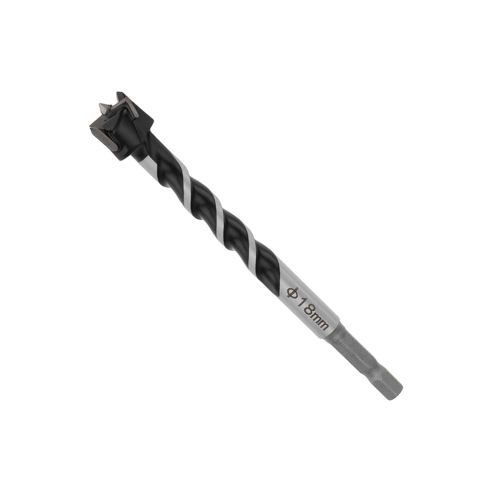 Briny River 18mm Forstner Wood Boring Drill Bit Hole Hinge Cutter 7mm Hex Shank 129mm Length Extra Long Drill Bits