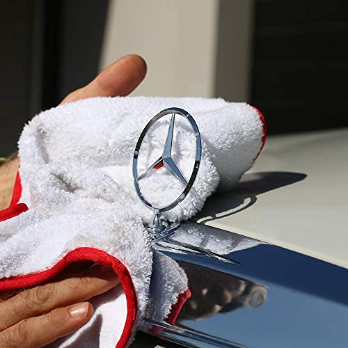 Image of Ultrafine Microfiber Cloth (2 x Pack of 3pcs) - 16 x 16 /40x40 cm, 85 /15 Polyester-Polyamide, Ultra-Soft, Lint-Free Buffing, Glass Cloths, Color-Edged, Rounded Corners, Professional Finish