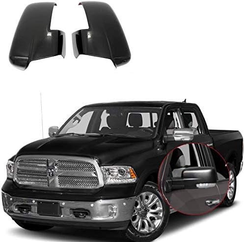 YOUNGERCAR Cubierta de espejo con recortes de señal de giro, color negro brillante para Dodge Ram 25003500HD 2013-2018  Dodge Ram 1500 2013-2018