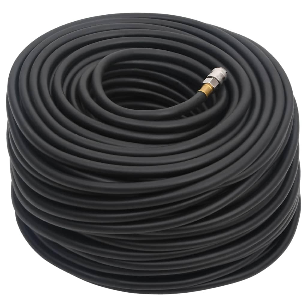 vidaXL Manguera de aire híbrida caucho y PVC negro 15 mm 100 m