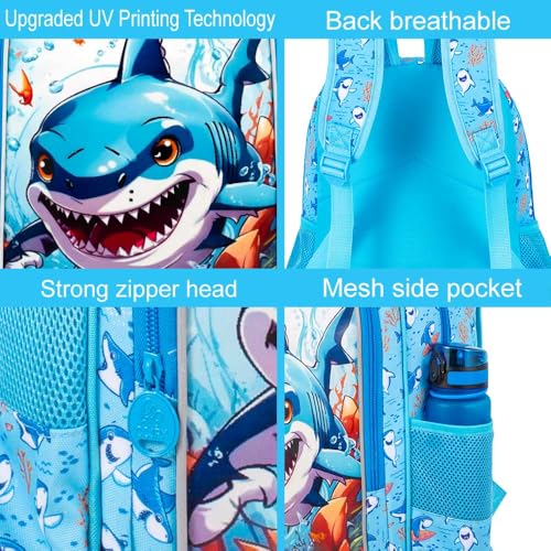 Image of 3PCS Dinosaur Backpack for Boys, 16 Inch Kids Water Resistant Preschool Elementary Kindergarten Bookbags and Lunch Box | Kids