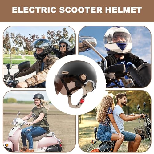 Casco de bicicleta para adultos con gafas para evitar el viento y visibilidad reflectante 4