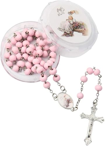 12 piezas de recuerdos de fiesta de bautismo de madera perfumada blanca Rosario Guardián Ángel bebé Nuestra Señora de Guadalupe San Judas Primera