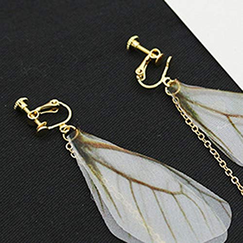 17040248 A Pair Of Vintage Sen Fairy Earrings Hand Made Simple Wind Butterfly Wings Earrings Tassel