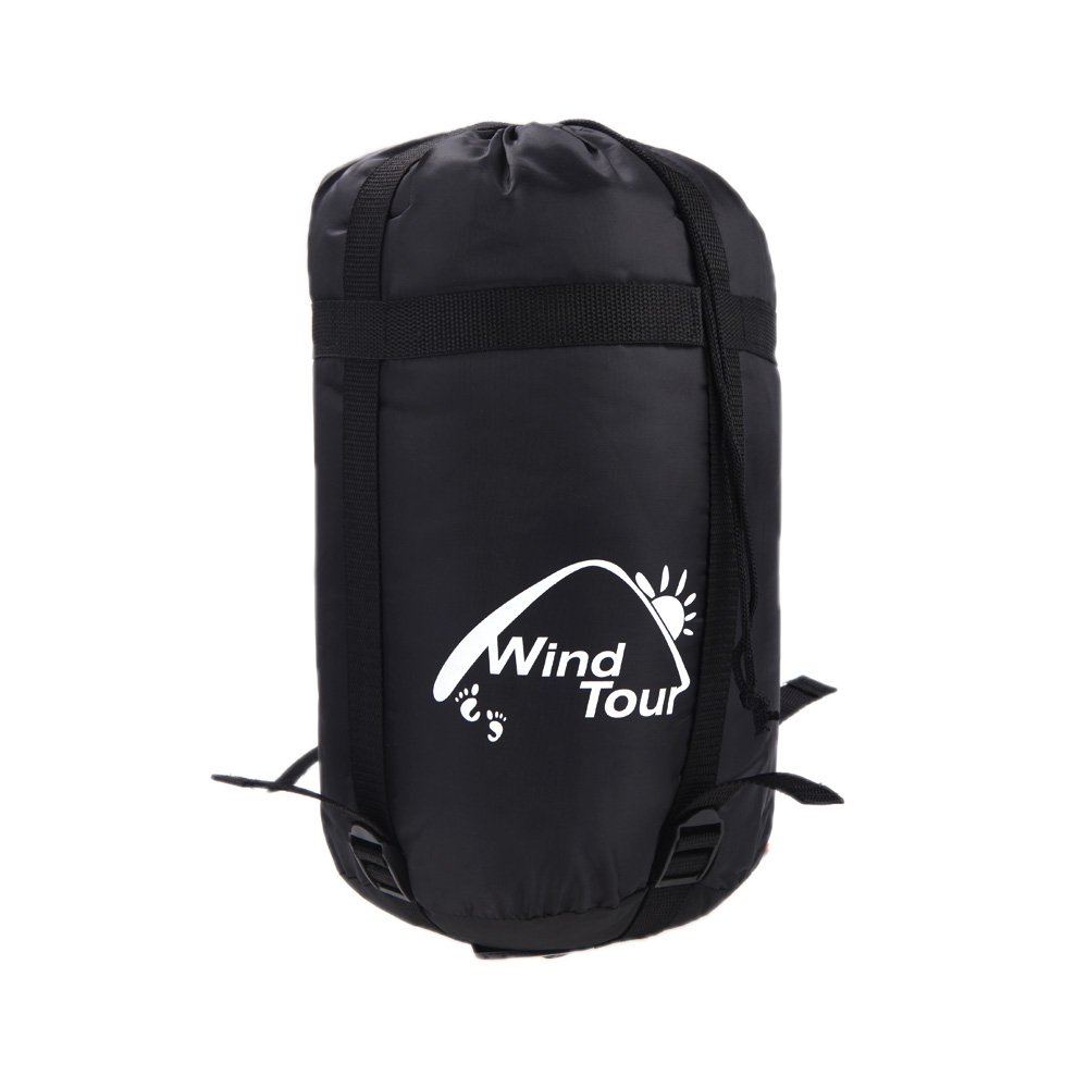 Docooler Wind Tour Thermal Adult Sleeping Bag Autumn Winter Envelope Hooded Outdoor Travel Camping Water Resistant Thick 1.3kg