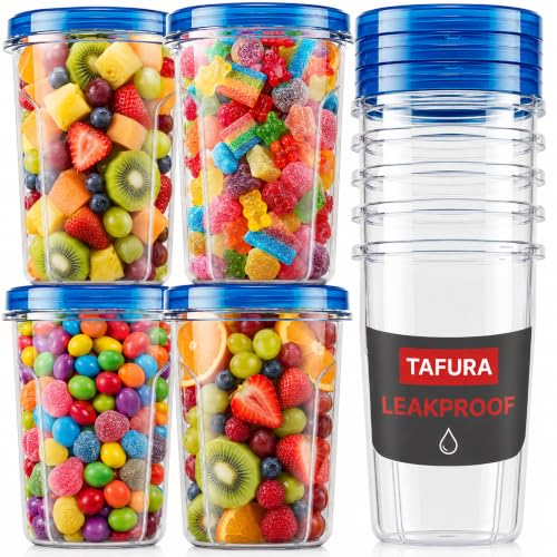 Tafura 10 Pack 32 Oz Freezer Storage Containers Leak-Proof - BPA Free Soup Containers with Lids - Reusable Freezer Containers for Food with Twist Top Lids - Ideal for Meal Prep, Leftovers & Pantry