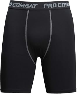 FABSELLER Mens Compression Shorts Sports Briefs Men Cool Dry Compression Baselayer Shorts Workout Gym Active Running Shorts, Black