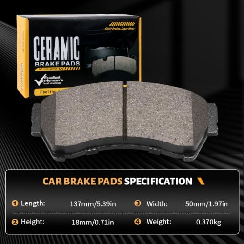 Image of D1192 Front Brake Pads Fit For MAZDA 6 2006-2007 i /s,MAZDA 6 2008-2013 All Models Ceramic Brake Pads 2006 2007 2008 2009 2010 2011 2012 2013 Replacement