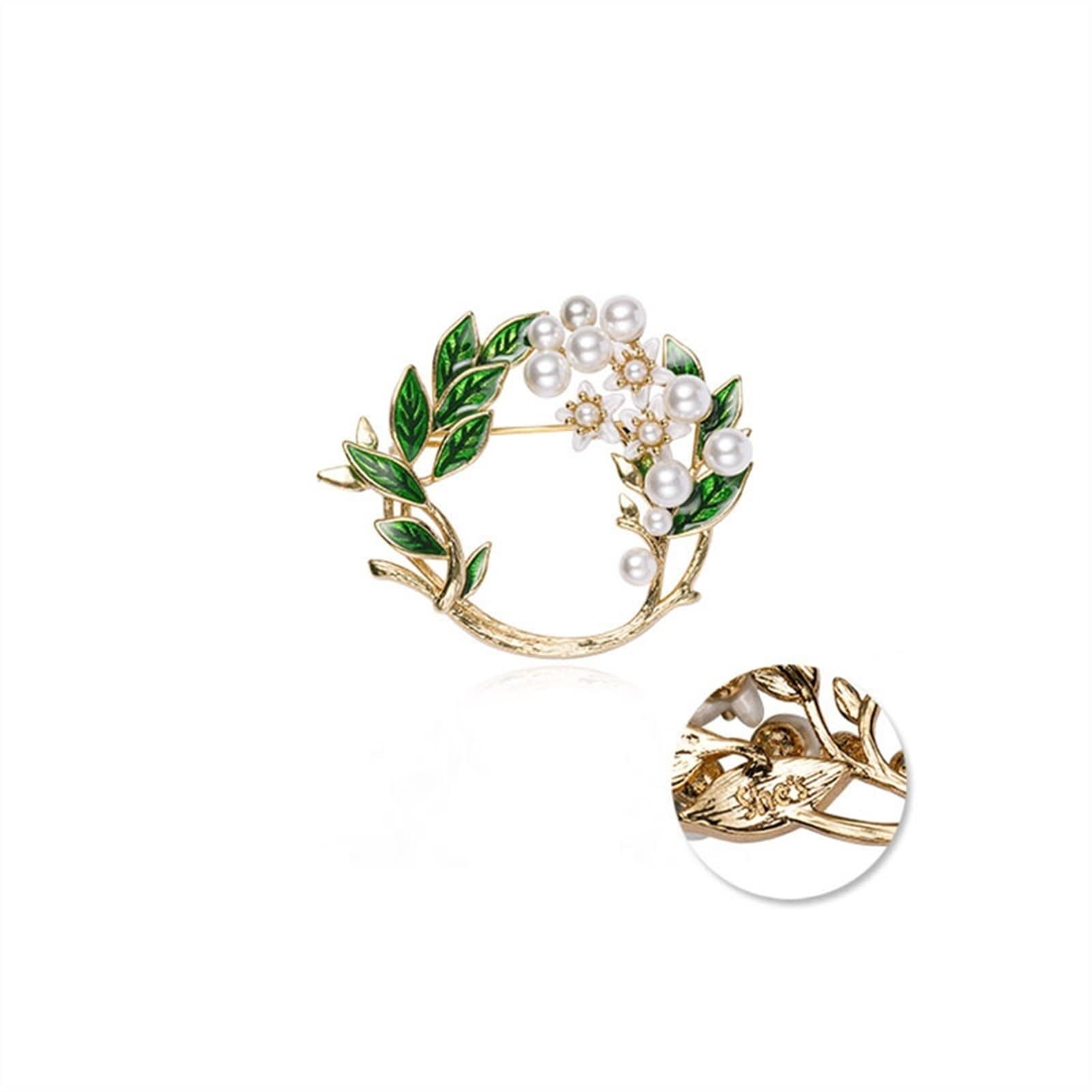 Broszka przypinki do klapy Panie Moda Eleganckie Akcesoria Gardenia Wieniec Broszka Luksusowy Wedding Banquet Broszka Akcesoria dla Kobiet Dziewczyn Kostium Akcesoria