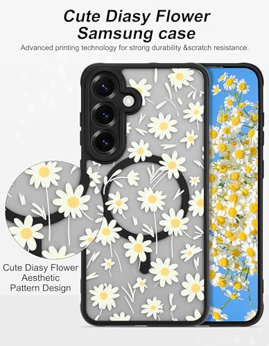 Coque MagSafe Samsung S25 à motif floral pour sublimer votre style au quotidien