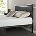 ZINUS Cherie Metal Platform Bed Frame with Faux Leather Headboard, Mattress Foundation with Steel Slat Support, No Box Spring Needed, Easy Assembly, Full