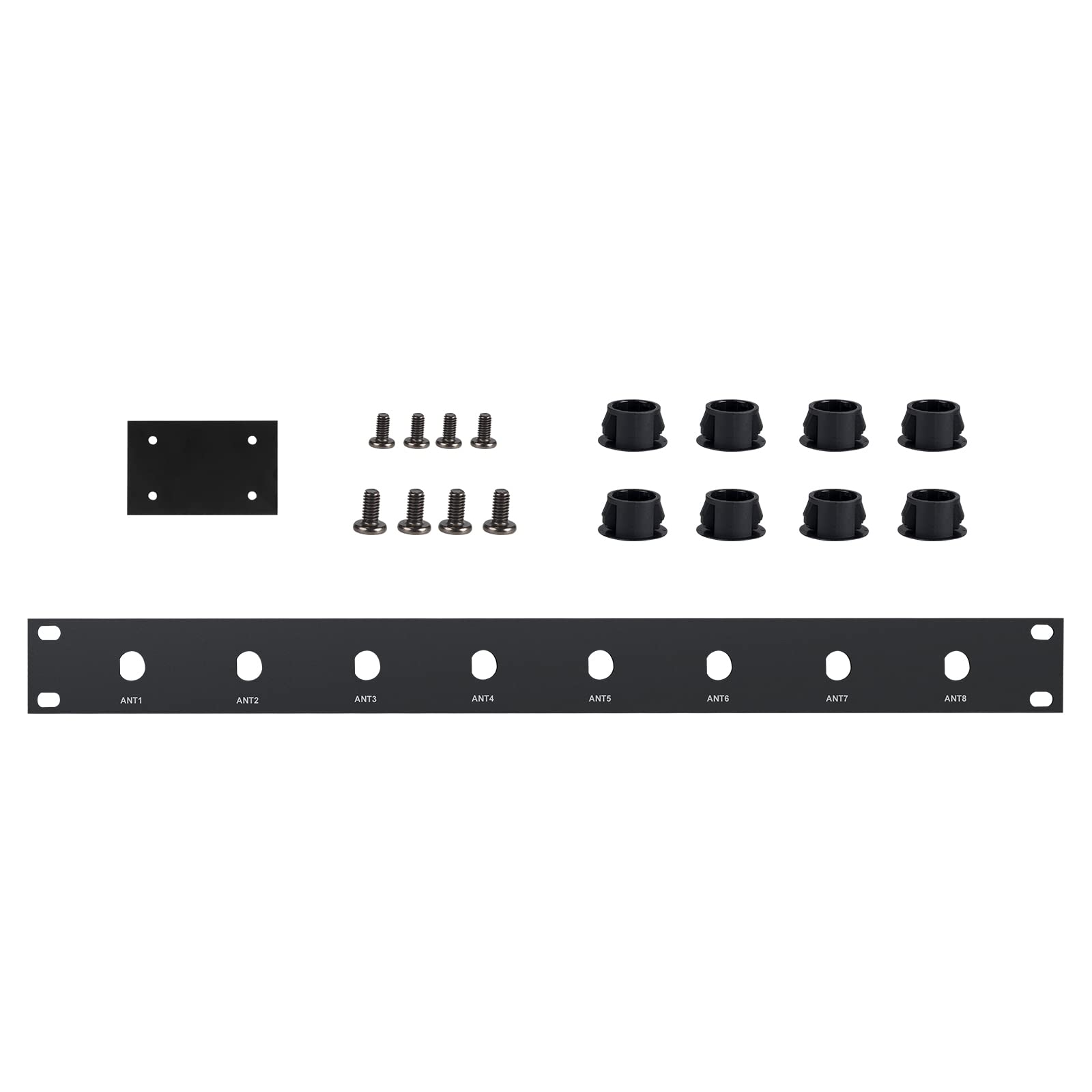 Photo 1 of Phenyx Pro BNC Side-by-Side Rackmounting Antenna Kit, 2 Metal Plates, 8 Bulkheads, Necessary Screws, Compatible with New Version PTM-10/PTM-11