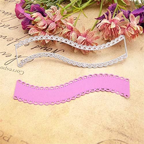 Metal Die Cuts Wave Lace,Cutting Dies for Card Making Clearance Embossing Stencil for Scrapbooking DIY Album Paper Cards Art Craft Decoration for Mother's Day Valentine's Day