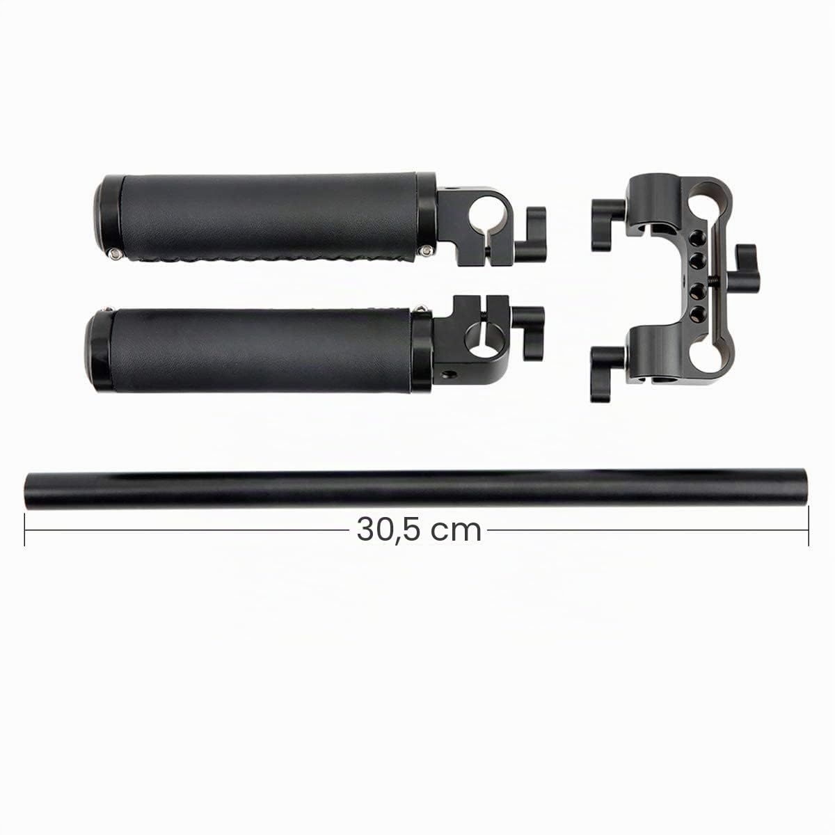 NICEYRIG fotocamera maniglia kit con Morsetto asta da 15 mm, 30 cm di lunghezza asta per fotocamera DSLR sistema di supporto da spalla