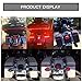 PSLER Saddlebag Housing Tail Run Brake Turn Light Lamp LED Len for Touring Street Road Glide CVO Electra Glide Ultra Classic Ultra Limited CVO 2014-2022 (Black Red)