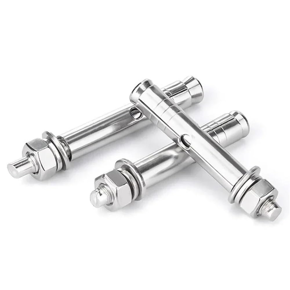Perno de expansión de acero inoxidable 304, pernos de fijación, anclaje de manguito for hormigón, M6, M8, M10, M12, M14, M16, M20(200mm,M16-1pcs)