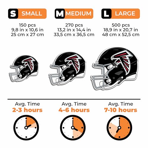 Iconic Puzzles, Atlanta Falcons Helmet, Wooden Puzzle officially licensed NFL, 100% sustainable - Image 4