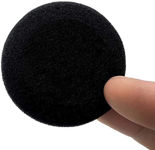 Ear Cushions Ultra Soft Foam Cover 60mm - 2.4" inch Replacement for Most Standard Size Office Telephone Headsets, Headphones, Earphones Earbuds (Black) 10 Pack image 4 of 5 B08MLBSX41