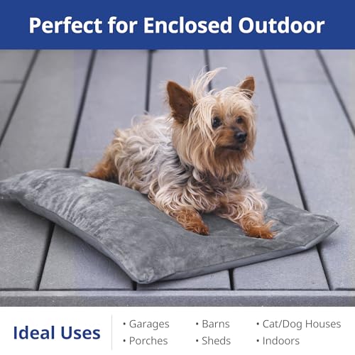 Petace Heizdecke Katze Outdoor, weiches Heizdecke Hund mit Schlauchwickel Kabel, Heizmatte für Katzen und Hunde, 50 x 40 cm, 40 Watt
