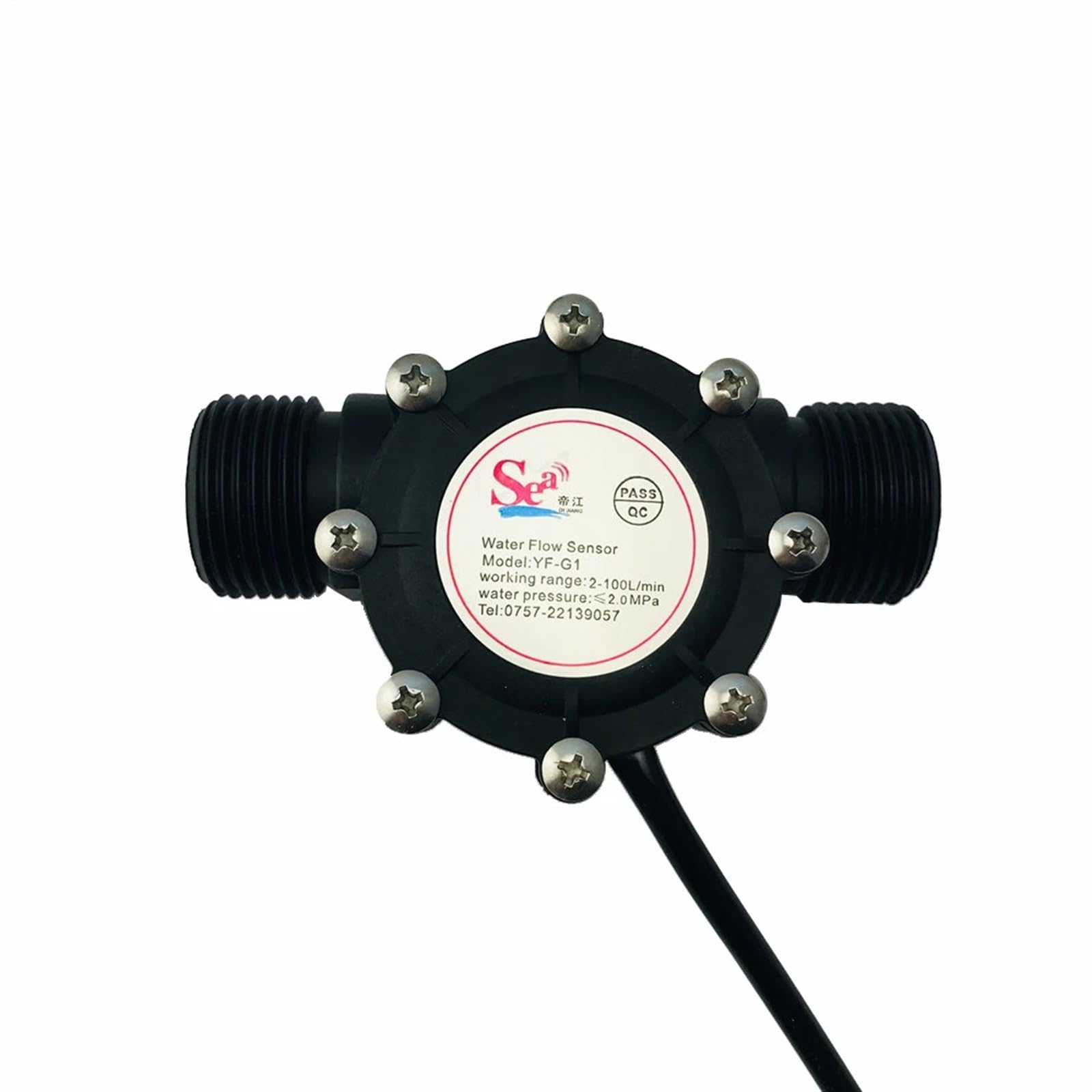 MXXDMOPD YF-G1 One Inch Big Water Flow Sensor 1-100lpm BSP G1 Turbine Meter Switch