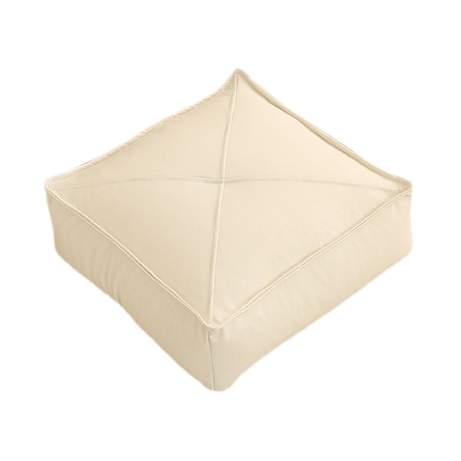 MERISHOPP®Floor Pillow Decorative Square Floor Cushion for Balcony Indoor Outdoor Yoga Beige| Ottomans, Footstools & Poufs| Ottomans, Footstools & Poufs|1 Seat Cushion-image-34