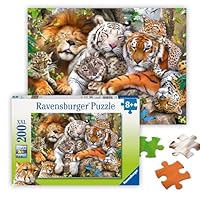 Ravensburger - Big Cat Nap - 200 Piece Jigsaw Puzzle - Stunning Imagery of The Worlds Feline Apex Predators - Lions, Tigers & More - Premium Quality - Ideal Gift - Screen-Free Fun - Children Ages 8+