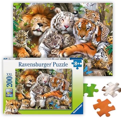Ravensburger - Big Cat Nap - 200 Piece Jigsaw Puzzle - Stunning I...