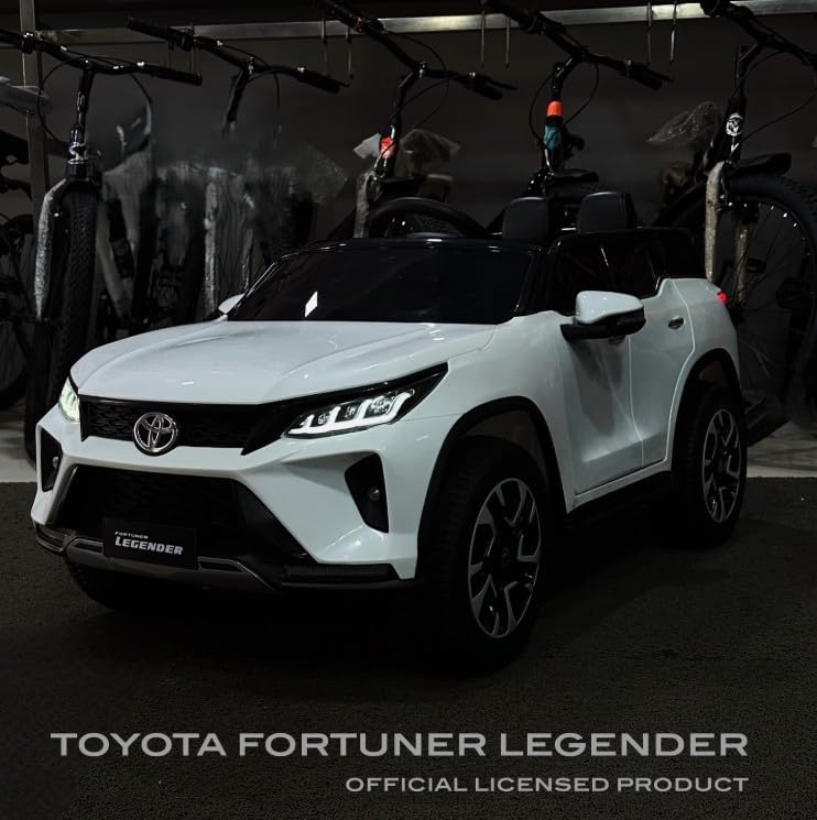 Image of Kawaii Kids Licensed Toyota Kids Rideon Car | Toyota Fortuner Legender| Manual Plus Remote Control | Lights and USB Music Player | Kids Age - 1-5