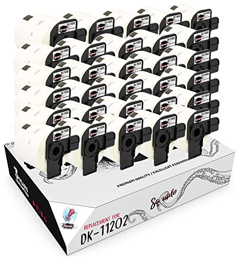 Squuido 30 rouleaux DK-11202 DK11202 Étiquettes compatibles avec Brother P-Touch QL-500 QL-550 QL-560 QL-570 QL-580 QL-700 QL-800 QL-810 QL-820 QL-1100 1110 Cover