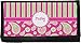 Pink & Green Paisley and Stripes Canvas Checkbook Cover (Personalized)