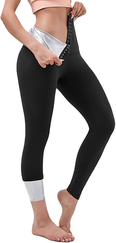 Leggings de sauna para mujer, pérdida de peso, cintura alta, adelgazante, pantalones térmicos de compresión, pantalones capri de entrenamiento con