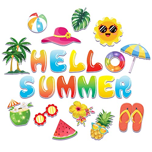 Hawaii Wall Stickers Summer Pool Wall Stickers Beach Wall Stickers Paper Card Photo Props Decoration Hawaiian Decoration Cards Hawaiian Wall Stickers for Summer Beach Parties… (JX-ZK005)