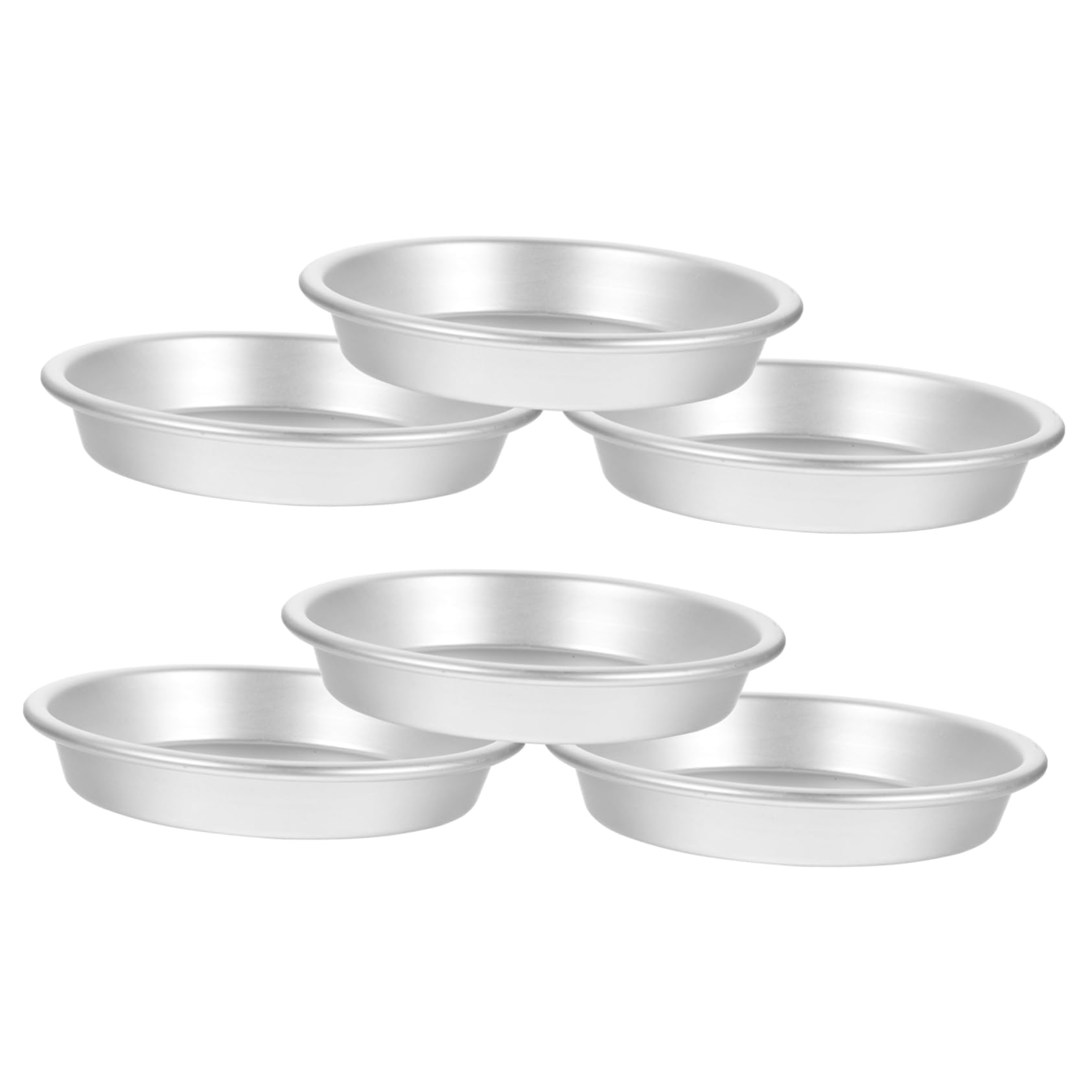 PRETYZOOM 6pcs Aluminum Cake Molds Foil Pans for Baking Cake Tin Baking Supplies