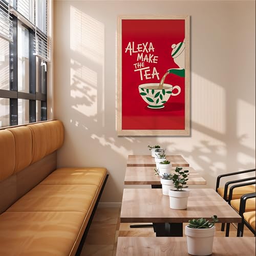 Image of NoWorries Wall art framed painting food posters for cafe decor (Synthetic wood frame) inch300 GSM premium art HD prints inch Wall painting for Home & Kitchen Decor (Pattern illustration)( Set of 1, Framed Painting) (NATURAL, ART-6, 10X19INCHES)