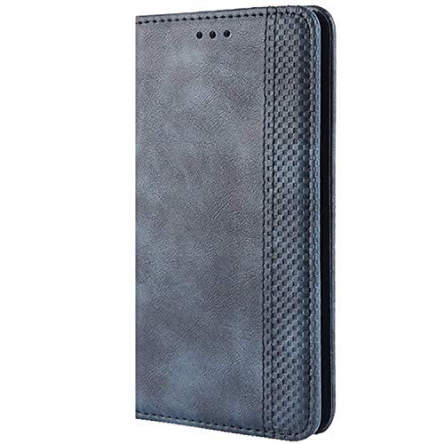 HualuBro Funda para Xiaomi Poco X7 5G, Funda Libro de Cuero PU Retro Magnético Antigolpes Flip Case Cover Cartera Carcasa para Xiaomi Poco X7 5G Funda con Tapa (Azul)