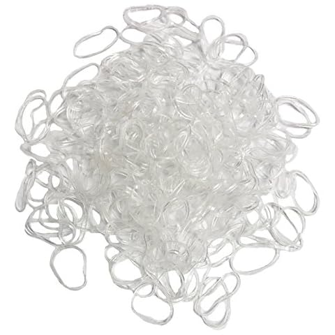 250 Clear Elastic Hair Bands for Styling Cover
