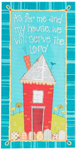 Glory Haus As for Me and My House Canvas Wall Art, 8 by 16-Inch